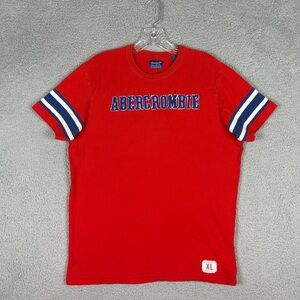 Vtg Y2k Abercrombie & Fitch T-shirt Adult XL Red Varsity